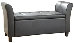 GFW Verona Upholstered Window Seat Black