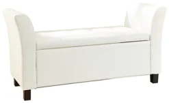 GFW Verona Upholstered Window Seat White