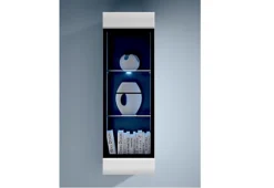 Glass Wall Display Cabinet With LED Lights Wall Unit White High Gloss Fever -Diy Shop glass wall display cabinet with led lights wall unit white high gloss fever5060958041130 03c MP
