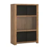 Havana 2 Door Display Cabinet In Lefkas Oak With Matte Black Fronts -Diy Shop havana 2 door display cabinet in lefkas oak with matte black fronts5900355046737 01c MP