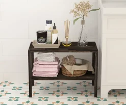 HOLGER Bench 70x37.5 Cm, Height 50 Cm Acacia Hardwood, Hard Wax Oil In Colored Espresso, 2 Shelves -Diy Shop holger bench 70x37 5 cm height 50 cm acacia hardwood hard wax oil in colored espresso 2 shelves7330474672773 04c MP