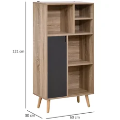 HOMCOM 121x60 Freestanding Storage Cabinet 4 Legs 5 Compartments Furniture Grey -Diy Shop homcom 121x60 freestanding storage cabinet 4 legs 5 compartments furniture grey5056399109799 03c MP