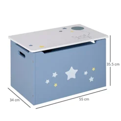 HOMCOM Kids Wooden Toy Box Children Storage Chest Furniture Blue 8 HOMCOM Kids Wooden Toy Box Children Storage Chest Furniture Blue -Diy Shop homcom kids wooden toy box children storage chest furniture blue5056399121203 03c MP
