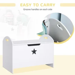 HOMCOM Kids Wooden Toy Children Box Storage Organizer White -Diy Shop homcom kids wooden toy children box storage organizer white5056029873243 06c MP