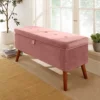 Home Source Carson Buttoned Storage Ottoman Blush Pink -Diy Shop home source carson buttoned storage ottoman blush pink5056065436075 01c MP