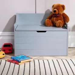 Home Source Emma Toy Storage Ottoman Chest Grey -Diy Shop home source emma toy storage ottoman chest grey5056065449686 04c MP