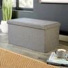 Home Source Folding Storage Linen Ottoman Charcoal Grey 1 Home Source Folding Storage Linen Ottoman Charcoal Grey -Diy Shop home source folding storage linen ottoman charcoal grey5056065441222 01c MP