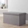 Home Source Folding Storage Linen Ottoman Grey -Diy Shop home source folding storage linen ottoman grey5056065432862 01c MP