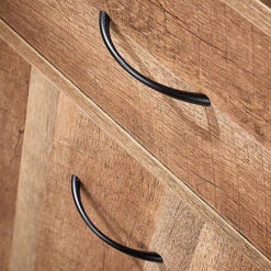 Home Source Oakmere 2 Drawer 2 Door Small Industrial Sideboard Unit Black And Oak Effect -Diy Shop home source oakmere 2 drawer 2 door small industrial sideboard unit black and oak effect5056065449242 03c MP