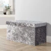 Home Source Sofia Crushed Velvet Folding Storage Ottoman Ice Grey -Diy Shop home source sofia crushed velvet folding storage ottoman ice grey5056065432831 01c MP