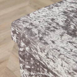 Home Source Sofia Crushed Velvet Folding Storage Ottoman Ice Silver -Diy Shop home source sofia crushed velvet folding storage ottoman ice silver5056065432824 03c MP