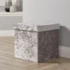 Home Source Sofia Crushed Velvet Square Folding Storage Ottoman Ice Silver 1 Home Source Sofia Crushed Velvet Square Folding Storage Ottoman Ice Silver -Diy Shop home source sofia crushed velvet square folding storage ottoman ice silver5056065432749 01c MP