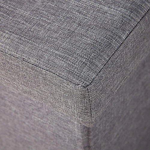 Home Source Sofia Extra Large Rectangular Folding Storage Ottoman Grey 5 Home Source Sofia Extra Large Rectangular Folding Storage Ottoman Grey - Image 3