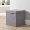 Home Source Sofia Fabric Square Folding Ottoman Grey -Diy Shop home source sofia fabric square folding ottoman grey5056065432787 01c MP