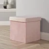 Home Source Sofia Velvet Square Folding Storage Ottoman Blush Pink -Diy Shop home source sofia velvet square folding storage ottoman blush pink5056065432770 01c MP