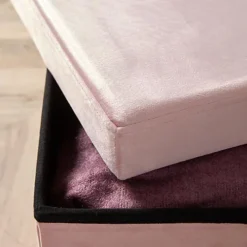Home Source Sofia Velvet Square Folding Storage Ottoman Blush Pink -Diy Shop home source sofia velvet square folding storage ottoman blush pink5056065432770 02c MP