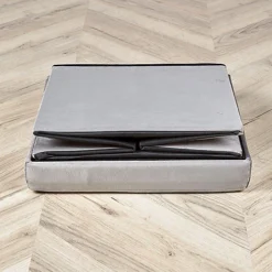 Home Source Sofia Velvet Square Folding Storage Ottoman Grey -Diy Shop home source sofia velvet square folding storage ottoman grey5056065432763 04c MP