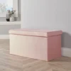 Home Source Sofia Velvey Rectangular Folding Storage Ottoman Blush Pink -Diy Shop home source sofia velvey rectangular folding storage ottoman blush pink5056065432855 01c MP