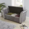 Home Source Verona Sleigh Style Velvet Window Bench Storage Seat Grey 2 Home Source Verona Sleigh Style Velvet Window Bench Storage Seat Grey -Diy Shop home source verona sleigh style velvet window bench storage seat grey5056065436105 01c MP