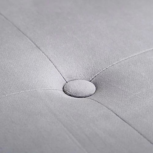 Home Source Verona Sleigh Style Velvet Window Bench Storage Seat Grey 5 Home Source Verona Sleigh Style Velvet Window Bench Storage Seat Grey - Image 3