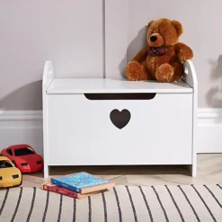 Home Source Zoe Toy Storage Ottoman Chest White -Diy Shop home source zoe toy storage ottoman chest white5056065449693 02c MP