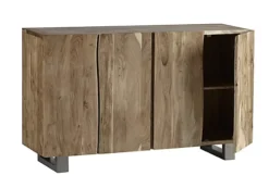 Hommoo Wooden Live Edge Four Door Large Sideboard -Diy Shop hommoo wooden live edge four door large sideboard5059368552916 04c MP