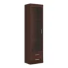 Imperial Tall Glazed 1 Door 2 Drawer Narrow Cabinet In Dark Mahogany Melamine -Diy Shop imperial tall glazed 1 door 2 drawer narrow cabinet in dark mahogany melamine5900355032136 01c MP
