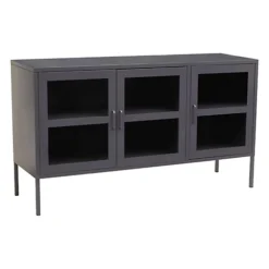 Interiors By Premier Acier Three Door Grey Sideboard -Diy Shop interiors by premier acier three door grey sideboard5018705952482 03c MP