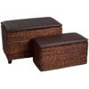 Interiors By Premier Cattail Leaf Ottoman Storage - Set Of 2 -Diy Shop interiors by premier cattail leaf ottoman storage set of 25018705636993 01c MP