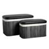 Interiors By Premier Ottoman Black Bamboo Storage Seats -Diy Shop interiors by premier ottoman black bamboo storage seats5018705637013 01c MP