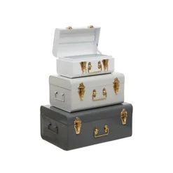 Interiors By Premier Parley Set Of Three Assorted Grey Storage Trunks -Diy Shop interiors by premier parley set of three assorted grey storage trunks5018705963419 03c MP