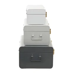 Interiors By Premier Parley Set Of Three Assorted Grey Storage Trunks -Diy Shop interiors by premier parley set of three assorted grey storage trunks5018705963419 04c MP