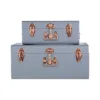 Interiors By Premier Parley Set Of Two Grey Storage Trunks -Diy Shop interiors by premier parley set of two grey storage trunks5018705346007 01c MP