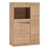 Kensington 3 Door Glazed Cabinet In Oak 2 Kensington 3 Door Glazed Cabinet In Oak -Diy Shop kensington 3 door glazed cabinet in oak5900355033034 01c MP