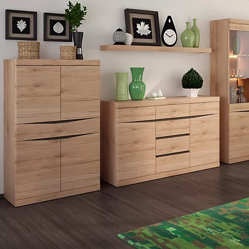 Kensington Tall Narrow 2 Door Glazed Display Cabinet (LHD) In Oak 6 Kensington Tall Narrow 2 Door Glazed Display Cabinet (LHD) In Oak - Image 4