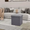 Large Ottoman Foldaway Storage Blanket Toy Box Bench Twill Linen With Buttons 38x38cm Grey -Diy Shop large ottoman foldaway storage blanket toy box bench twill linen with buttons 38x38cm grey5055797236076 01c MP