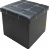 Large Single Ottoman Faux Leather Stool Folding Seat Foldable Storage Box Black -Diy Shop large single ottoman faux leather stool folding seat foldable storage box black5056316787826 01c MP