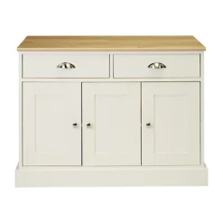 Letvica Matt White Chipboard 3 Door 2 Drawer Standard Shaker Sideboard (H)771mm (W)1067mm (D)408mm -Diy Shop letvica matt white chipboard 3 door 2 drawer standard shaker sideboard h 771mm w 1067mm d 408mm5059340680187 02c