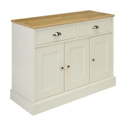 Letvica Matt White Chipboard 3 Door 2 Drawer Standard Shaker Sideboard (H)771mm (W)1067mm (D)408mm -Diy Shop letvica matt white chipboard 3 door 2 drawer standard shaker sideboard h 771mm w 1067mm d 408mm5059340680187 03c