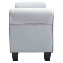 Livingandhome Beige Linen Storage Ottoman Bench Chaise With Splayed Armrest -Diy Shop livingandhome beige linen storage ottoman bench chaise with splayed armrest0735940279772 04c MP