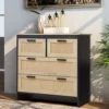 Livingandhome Rattan Effect Storage Sideboard Cabinet Cupboard With 4 Drawers -Diy Shop livingandhome rattan effect storage sideboard cabinet cupboard with 4 drawers0735940246705 01c MP