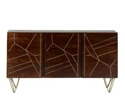 Loft Dark Mango Wood 3 Drawers 2 Door Medium Sideboard -Diy Shop loft dark mango wood 3 drawers 2 door medium sideboard5059368575687 04c MP