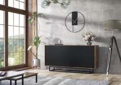Loft Retro Industrial Sideboard Vintage Oak 160cm TV Unit Cabinet Cupboard -Diy Shop loft retro industrial sideboard vintage oak 160cm tv unit cabinet cupboard5060970909425 04c MP