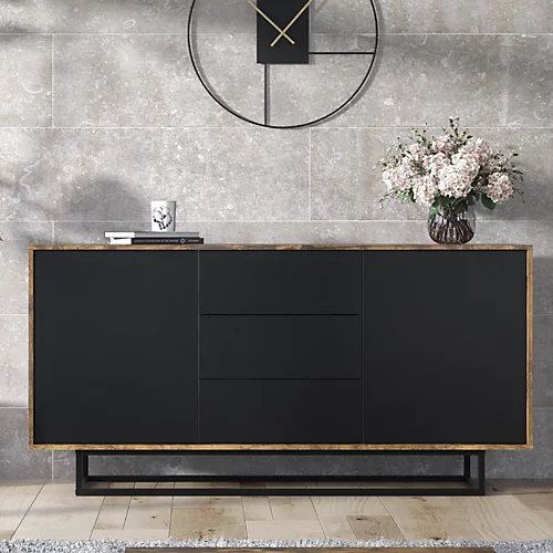 Loft Retro Industrial Sideboard Vintage Oak TV Unit Cabinet Cupboard TV Stand 3 Loft Retro Industrial Sideboard Vintage Oak TV Unit Cabinet Cupboard TV Stand