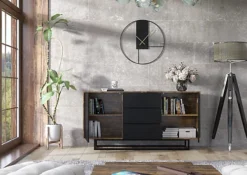 Loft Retro Industrial Sideboard Vintage Oak TV Unit Cabinet Cupboard TV Stand 9 Loft Retro Industrial Sideboard Vintage Oak TV Unit Cabinet Cupboard TV Stand -Diy Shop loft retro industrial sideboard vintage oak tv unit cabinet cupboard tv stand5060970909395 04c MP