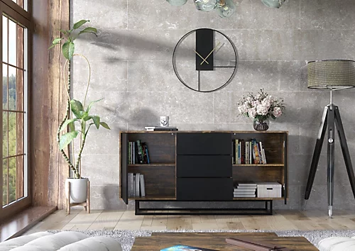 Loft Retro Industrial Sideboard Vintage Oak TV Unit Cabinet Cupboard TV Stand 6 Loft Retro Industrial Sideboard Vintage Oak TV Unit Cabinet Cupboard TV Stand - Image 4