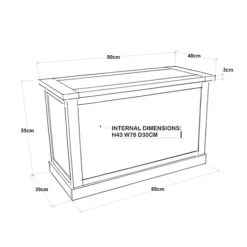 Loreo Light Grey Blanket Box Ottoman -Diy Shop loreo light grey blanket box ottoman5060697031713 04c MP