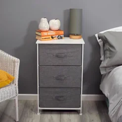 Lotte 3 Drawer Storage Chest In Grey Linen -Diy Shop lotte 3 drawer storage chest in grey linen5056413101495 03c MP