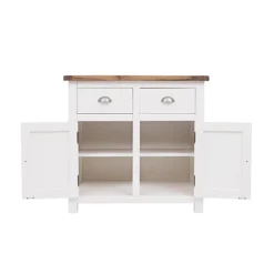 Lovere Off White 2 Drawer 2 Door Sideboard Chrome Cup Handle -Diy Shop lovere off white 2 drawer 2 door sideboard chrome cup handle5060742753843 04c MP