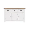 Lovere Off White 3 Drawer 3 Door Sideboard Brass Cup Handle -Diy Shop lovere off white 3 drawer 3 door sideboard brass cup handle5060742753782 01c MP